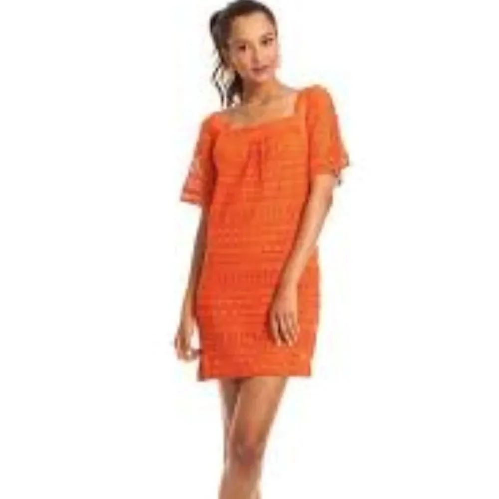 Trina Turk - Orange Crochet Mallory Dress size 6